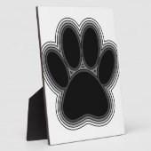 輪郭のある犬の足 フォトプラーク (側面)