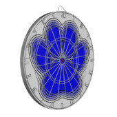 輪郭のある青い犬の足 ダーツボード (正面左)