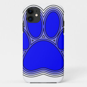輪郭のある青い犬の足 iPhone 11 ケース