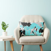 輪郭のハワイの熱帯ユリおよびプロテアの花柄 ランバークッション (椅子)