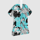 輪郭のハワイ熱帯ユリのプロテアのアロハワイシャツ オーナメント (正面)