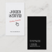 輪郭の文字のキャスティング・ディレクター名刺 名刺 (正面/裏面)