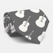 輪郭の芸術-ギターのスケッチタイ ネクタイ (ロール)