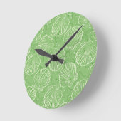 輪郭の貝殻 ラウンド壁時計 (傾斜)