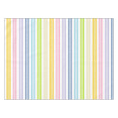 輪郭を描かれたストライプのパステルの虹 テーブルクロス (正面(横))