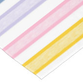 輪郭を描かれたストライプのパステルの虹 テーブルクロス (アングル)