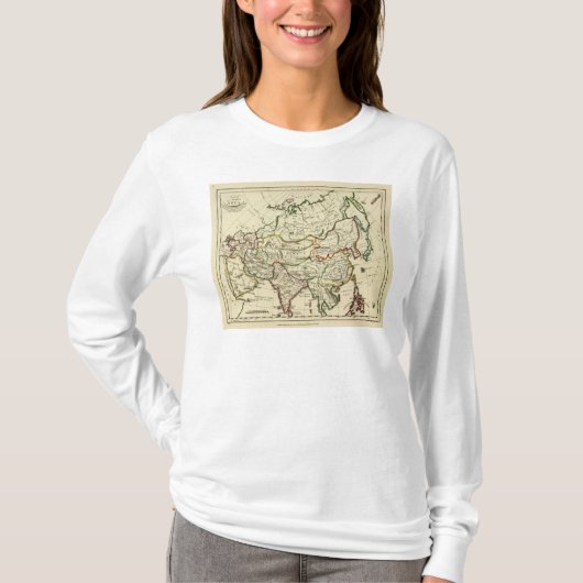 輪郭を描かれる境界のアジア Tシャツ (正面)
