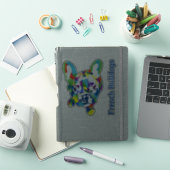輪郭ステッカー フレンチブルドッグ シール (iPadカバー)