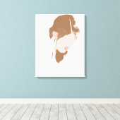 輪郭モダンポートレート キャンバスプリント (インサイチュ (ウッドフロア))