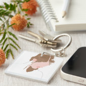 輪郭モダンポートレート キーホルダー (正面右)