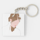 輪郭モダンポートレート キーホルダー (裏面)