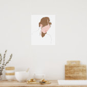 輪郭モダンポートレート ポスター (キッチン)