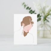 輪郭モダンポートレート ポストカード (スタンド正面)