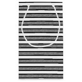 輪郭付きストライプ（黒と灰色） スモールペーパーバッグ (裏面)