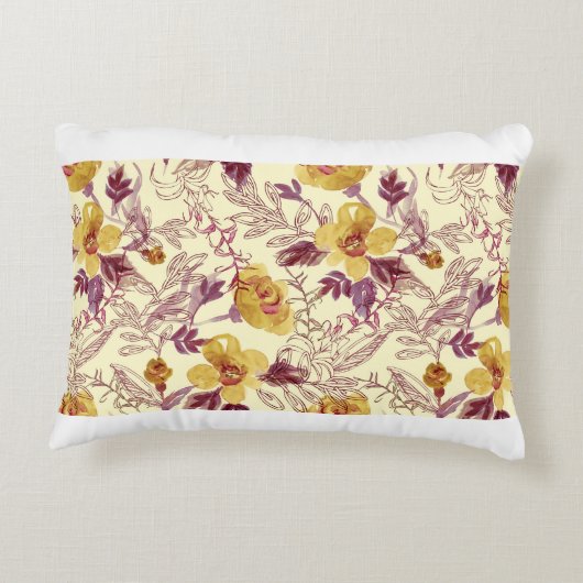 輪郭付き水彩シームレスパターン アクセントクッション (裏面)