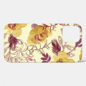 輪郭付き水彩シームレスパターン Case-Mate iPhoneケース (裏面 (横))