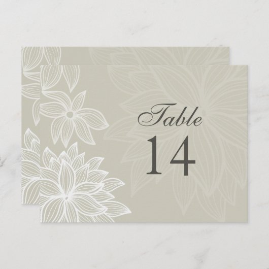 輪郭付き開花ループ表番号カード ポストカード (正面/裏面)