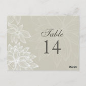 輪郭付き開花ループ表番号カード ポストカード (裏面)