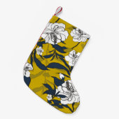 輪郭花ヴィンテージイラストレーション。シーム スモールクリスマスストッキング (正面 (吊り時))