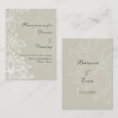 輪郭開花トープ披露宴カード エンクロージャーカード (正面/裏面)