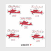 輪郭飛行機のビニールステッカー シール (シート)