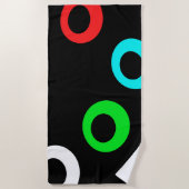 輪飛んでいる輪 ビーチタオル (正面)