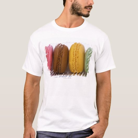 輸入されたグルメ向きのフランスのなmacarons (macaroons) tシャツ (正面)