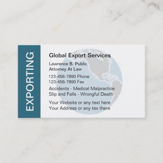 輸出業カード 名刺 (正面)