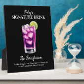 輸液カクテルバードリンクパーソナライズされた標識 フォトプラーク (側面)
