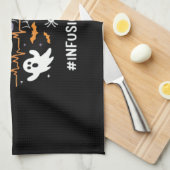 輸液ナース授乳式聴診器ハロウィンエッセン キッチンタオル (四つ折り)