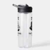 輸送おもしろいセミトラック駆動名前をカスタムする ウォーターボトル (右面)