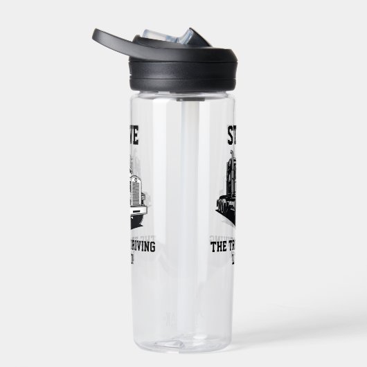 輸送おもしろいセミトラック駆動名前をカスタムする ウォーターボトル (右面)