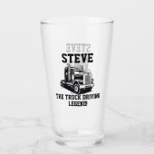 輸送おもしろいセミトラック駆動名前をカスタムする タンブラーグラス (正面)