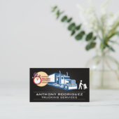 輸送の配送 | トラック輸送ロジスティクス 名刺 (スタンド正面)