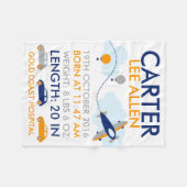 輸送の飛行機のパーソナライズなフリースブランケット フリースブランケット (正面(横))