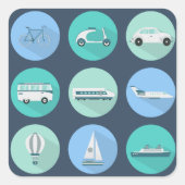 輸送アイコン スクエアシール (正面)