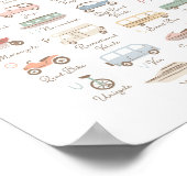 輸送アルファベットABCキッズルームデコール ポスター (角)