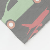 輸送カラフル移動アイコンのモードのパターン フリースブランケット (角)