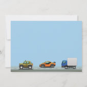 輸送カートラック誕生日写真招待状 招待状 (裏面)