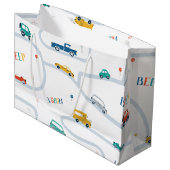 輸送テーマ誕生日包装紙大 ラージペーパーバッグ (正面アングル)