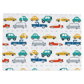 輸送テーマ誕生日包装紙 ラージペーパーバッグ (裏面)