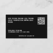 輸送トラックカスタムQR 名刺 (裏面)