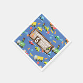 輸送ブルー スタンダードカクテルナプキン (角)