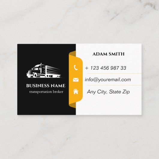 輸送ブローカーの名刺 名刺 (裏面)