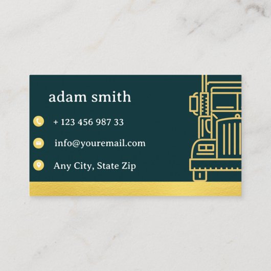 輸送ブローカーの名刺 名刺 (裏面)