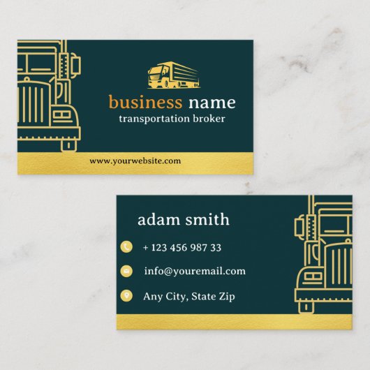 輸送ブローカーの名刺 名刺 (正面/裏面)