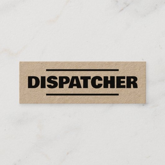 輸送ブローカーディスパッチャクラフト スキニー名刺 (正面)