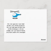 輸送ヘリコプタ誕生日感謝してい葉書 ポストカード (裏面)