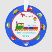 輸送ベビーカラフル初めてのクリスマスオルナム オーナメント (正面)