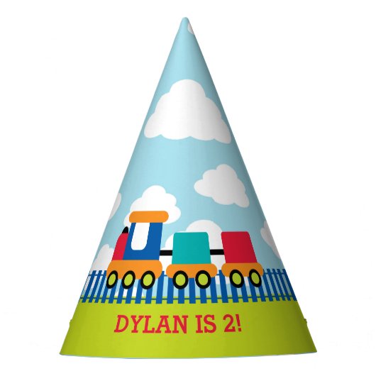 輸送列車パーティーハットキッズボーイ誕生日 パーティーハット (正面)